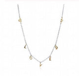 925 Silver Pan Necklace Signature Spinning Hearts Clasp Necklace