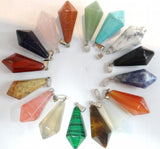 12PCS Natural Stone Quartz Crystal Pendant for DIY Jewelry Making