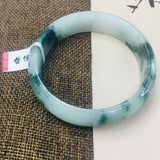 Zheru Jadeite Bracelet Natural Dark Green Bicolor 54-62mm Female Jade Bracelet