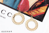 Alloy Circle Chain Spiral Round Earrings Material Piece
