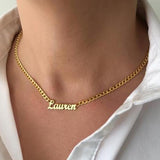 Spices Handwriting Jewelry Signature Pendant Collier Female Vertical Personality