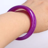Zheru Agate Chalcedony Purple Bracelet 54-62mm Gift