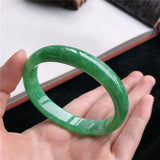 Zheru Jewelry Natural Burmese Jadeite Green Bracelet