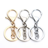 5pcs 30mm Keyring 65mm Lobster Clasp Hook Split Keyring DIY Keychain