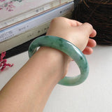 Natural Myanmar Jadeite Light Flower Bracelet 54-64mm Princess Jewelry