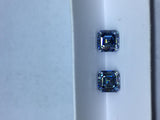 Asscher Cut VVS1 Moissanite 4x4-10x10mm Girdle Loose Gems Dark Vivid