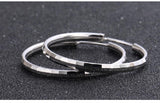 Classic Circle 925 Silver Needle Hoop Earrings Jewelry