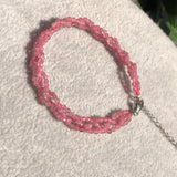 Natural Red Tourmaline Chain Bracelet Reiki Healing Stone Jewelry