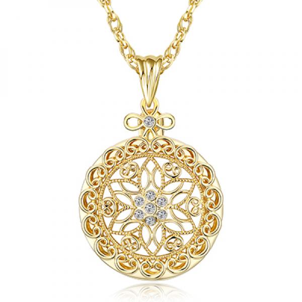 Flower Crystal Magnifying Necklace for Reading