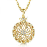 Flower Crystal Magnifying Necklace for Reading