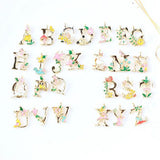 100pcs 18mm Floral English Alphabet Alloy Pendant