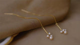 Natural Pearl Drop Earrings 14K Filled Boho Oorbellen Brinco Vintage Jewelry