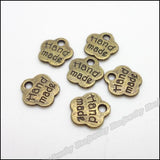 300pcs Vintage Flower Charms Antique Bronze Jewelry Making DIY
