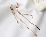 925 Silver Tassel Earrings Rose Long Earrings Fine Jewelry
