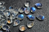 Rainbow Moonstone Drop Faceted 10-11mm Loose Beads for DIY Jewelry Making