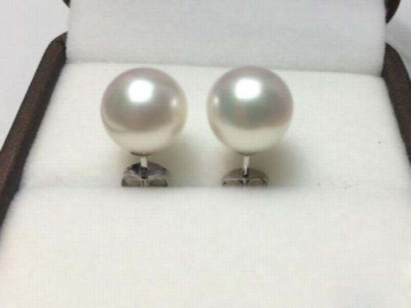 AAA+ 7-8MM Akoya Pearls Earrings 925 Sterling Silver