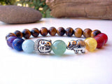 Elephant Buddha Chakra Bracelet for Yoga Meditation