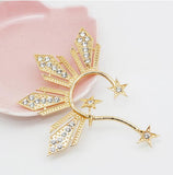 Exaggerated Rhinestone Ear-Hook Earrings for Women, Retro Hanfu Style