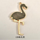 50pcs Flamingos Alloy Charms for DIY Jewelry Earrings/Necklace