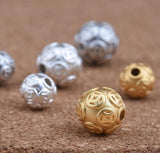 999 Pure Silver Beads DIY Charms for Bracelets 6mm-10mm