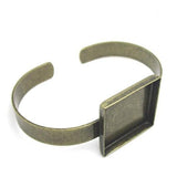 Adjustable Pulseiras Findings 25mm Bracelet Base DIY for Women