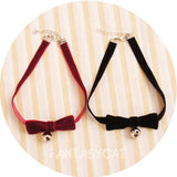 Princess Gothic Lolita Necklace Harajuku Bow Bells Velvet X231