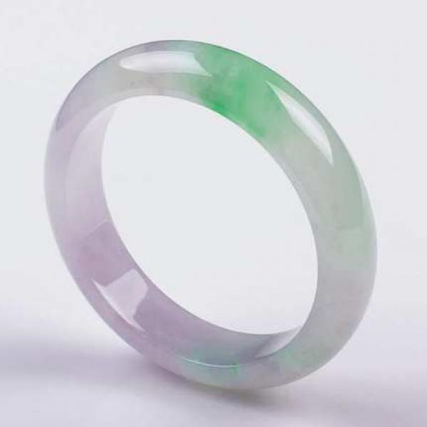 Zheru Natural Burmese Jade Light Purple Two-Color 54-64mm Bracelet