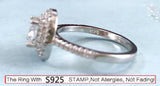 Tibetan Silver Flower CZ Zircon Ring Wedding Jewelry R680