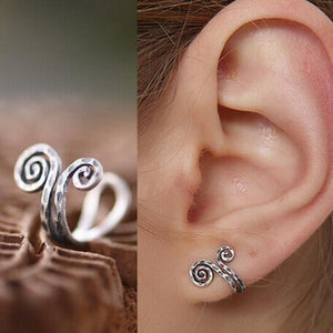 5pcs Snails 925 Sterling Silver Unisex Ears Cuff Clip On Earrings