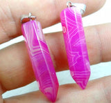 Mixed Natural Stone Pillar Pendant Set for DIY Jewelry Making