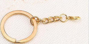20pcs Metal Key Rings Lobster Clasp Key Chains Gold/Rhodium Tone Z434