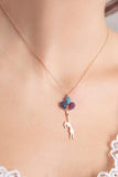 Rose Plated 925 Sterling Silver Necklace, Stylish Jewelry