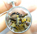 Natural Stone Quartz Crystal Turquoises Gravel Stone Pendant