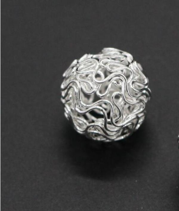 50pcs Wave Ball Pendant for DIY Jewelry Accessories