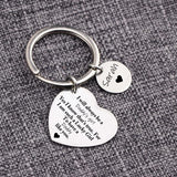 Dad Keychain Daughter Gift Stainless Steel Heart Charm Jewelry