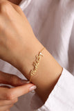 Two Name Bracelet with Heart, Personalized Jewelry, Mother's Gift
