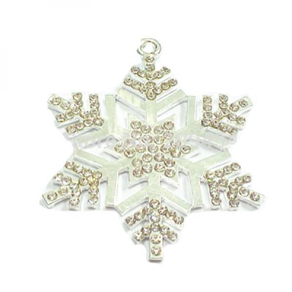 50mm Snowflake Rhinestone Pendants Lot Chunky Jewelry Making