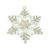 50mm Snowflake Rhinestone Pendants Lot Chunky Jewelry Making