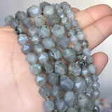 Gray Labradorite Stone Beads Round Loose Spacer Beads for Jewelry Making
