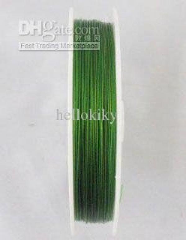 10 Rolls 100M Green Beading Wire 0.38mm Tiger Tail Craft Jewelry Making M1227