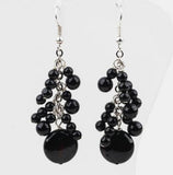 AA Gemstone Beadwork Agate Earrings with S925 Silver Hooks