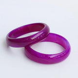 Zheru Agate Chalcedony Purple Bracelet 54-62mm Gift