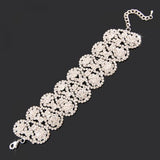 925 Silver Zircon Crystal Women Bracelet Wedding Jewelry