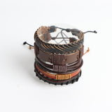 Punk Vintage Leather Bracelet Mix Style Bangle Jewelry Party Gift