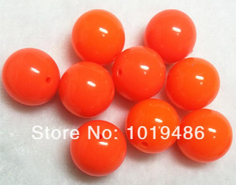 Neon Chunky Acrylic Round Beads 100pcs/lot 20mm for DIY Jewelry