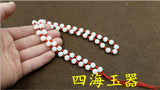 Hand Woven 8mm Jade Bead Necklace Rope Choker Chain