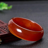 Red Agate Chalcedony Bangle 54-64mm Princess Jewelry Gift