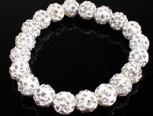 10mm 6pcs/lot Stretch Elastic Red Crystal Bracelet Bangle for Women Men