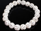 10mm 6pcs/lot Stretch Elastic Red Crystal Bracelet Bangle for Women Men