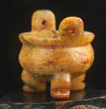 Old Natural Jade Carved Dragon Statue Bottle